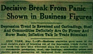 Great Depression Headlines